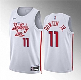 Men's Philadelphia 76ers #11 Jeff Dowtin Jr White City Edition Stitched Jersey Dzhi,baseball caps,new era cap wholesale,wholesale hats